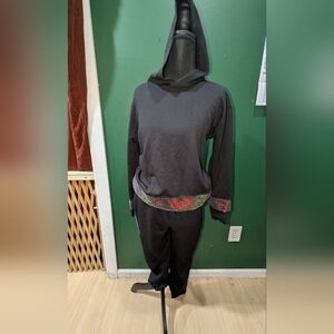 Girls 2 Piece Sequence Sweatsuit Size Large